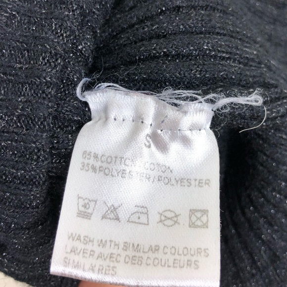 ASOS Wild Flower Ribbed Sparkle V-Neck Sweater Sz S - Picture 11 of 11